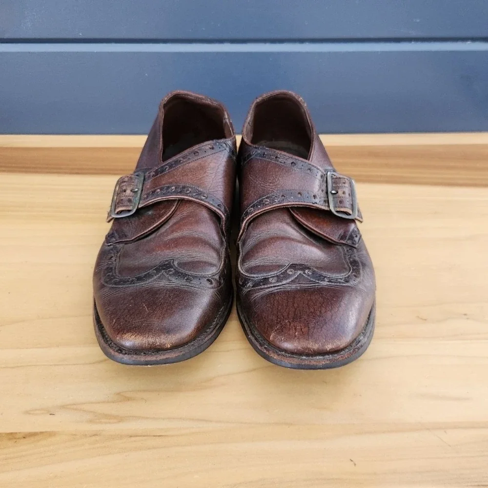 Vintage Brown Leather Oxfords‎